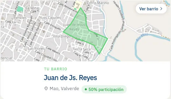 Mapa del barrio del ciudadano con su polígono resaltado