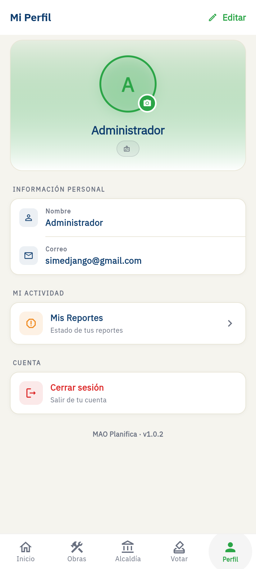 Perfil del ciudadano