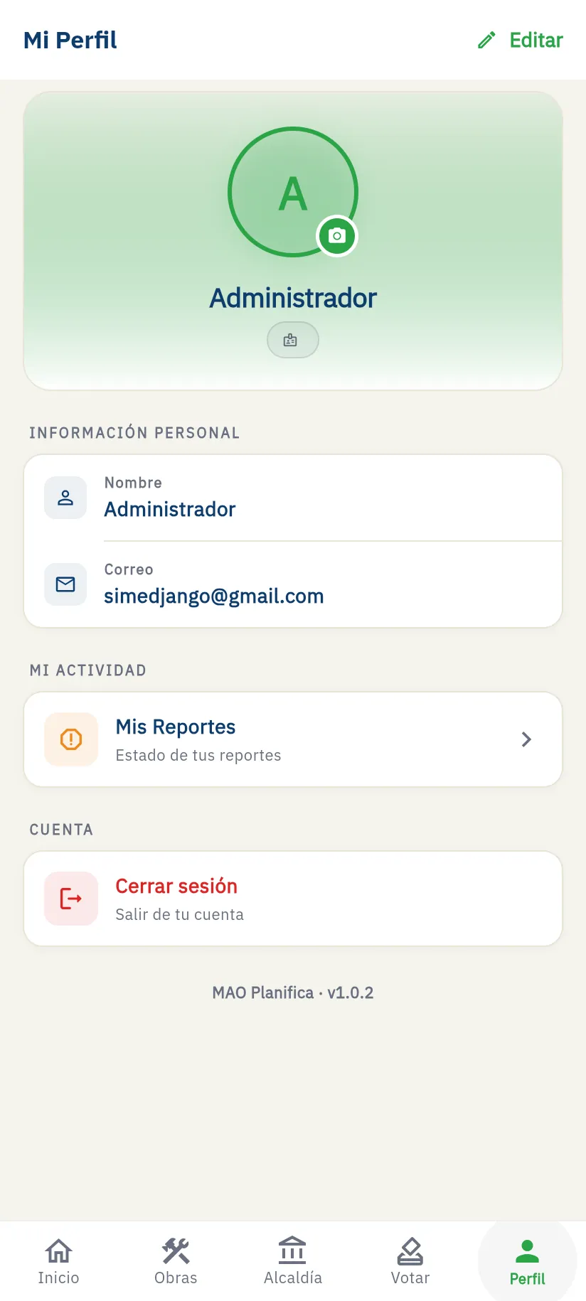 Perfil del ciudadano